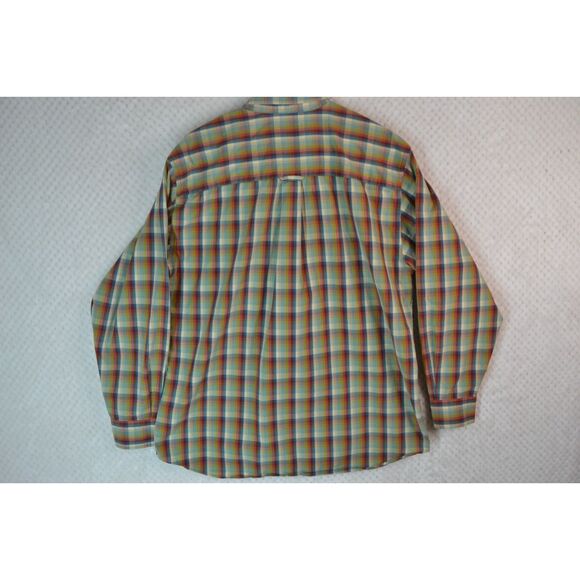 Pendleton Men's Large Green Plaid Long Sleeve Lightweight Button Down Shirt - Picture 7 of 12
